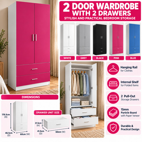 Door wardrobe drawers - wardrobe, 2