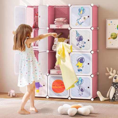 Kids wardrobe plastic storage - wardrobe,