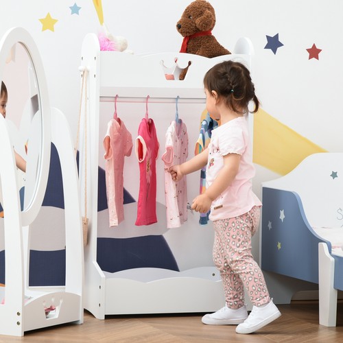 Kids clothes rail wooden - clothes,