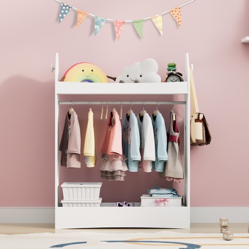 White kids wardrobe rail - wardrobe, with